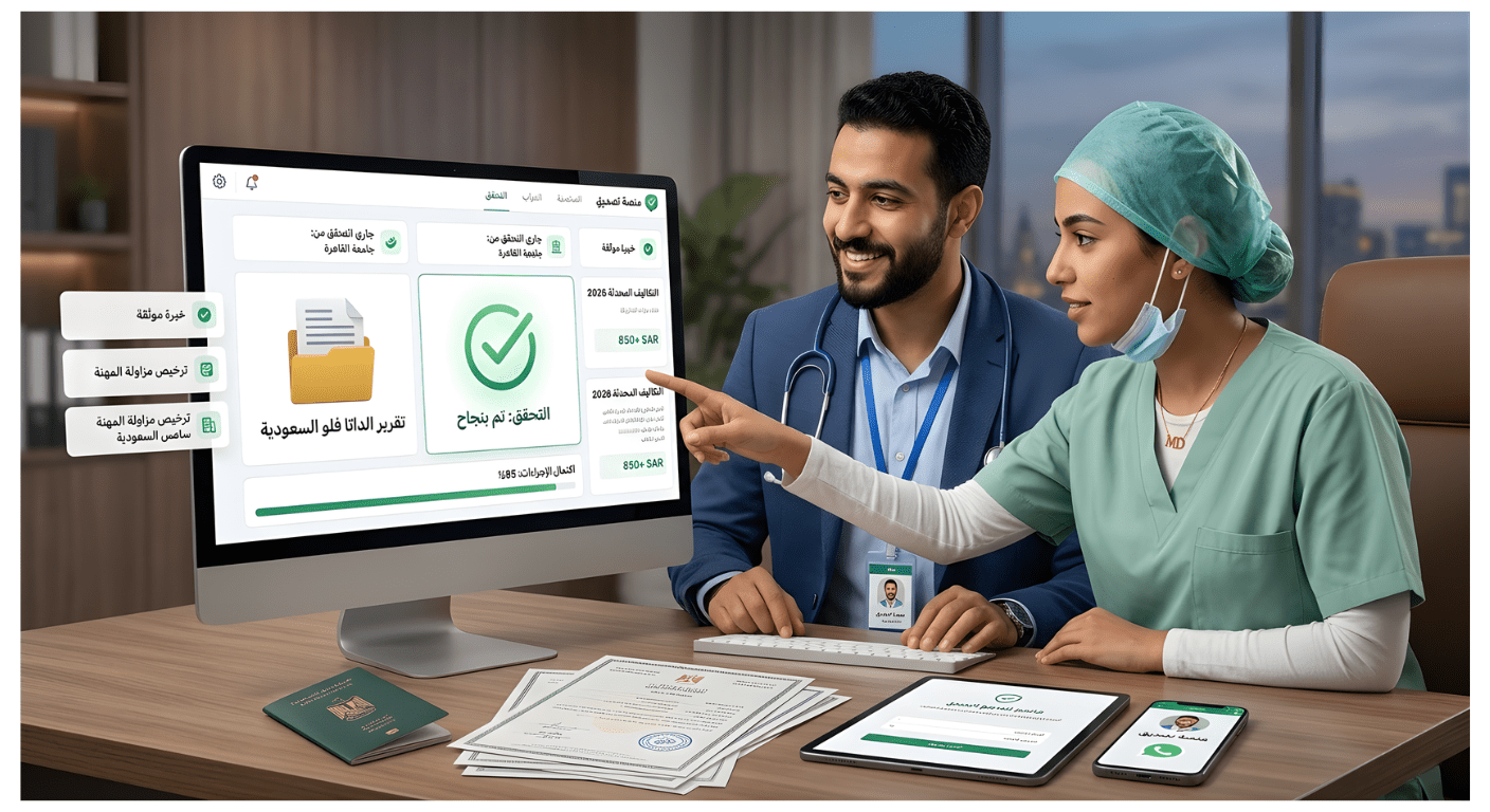 الداتا فلو السعودية 2026: الدليل الشامل للخطوات والتكاليف | تصديق