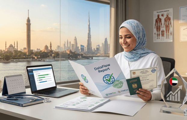 كم رسوم داتا فلو الامارات 2026؟ دليل تكلفة الكوادر الطبية