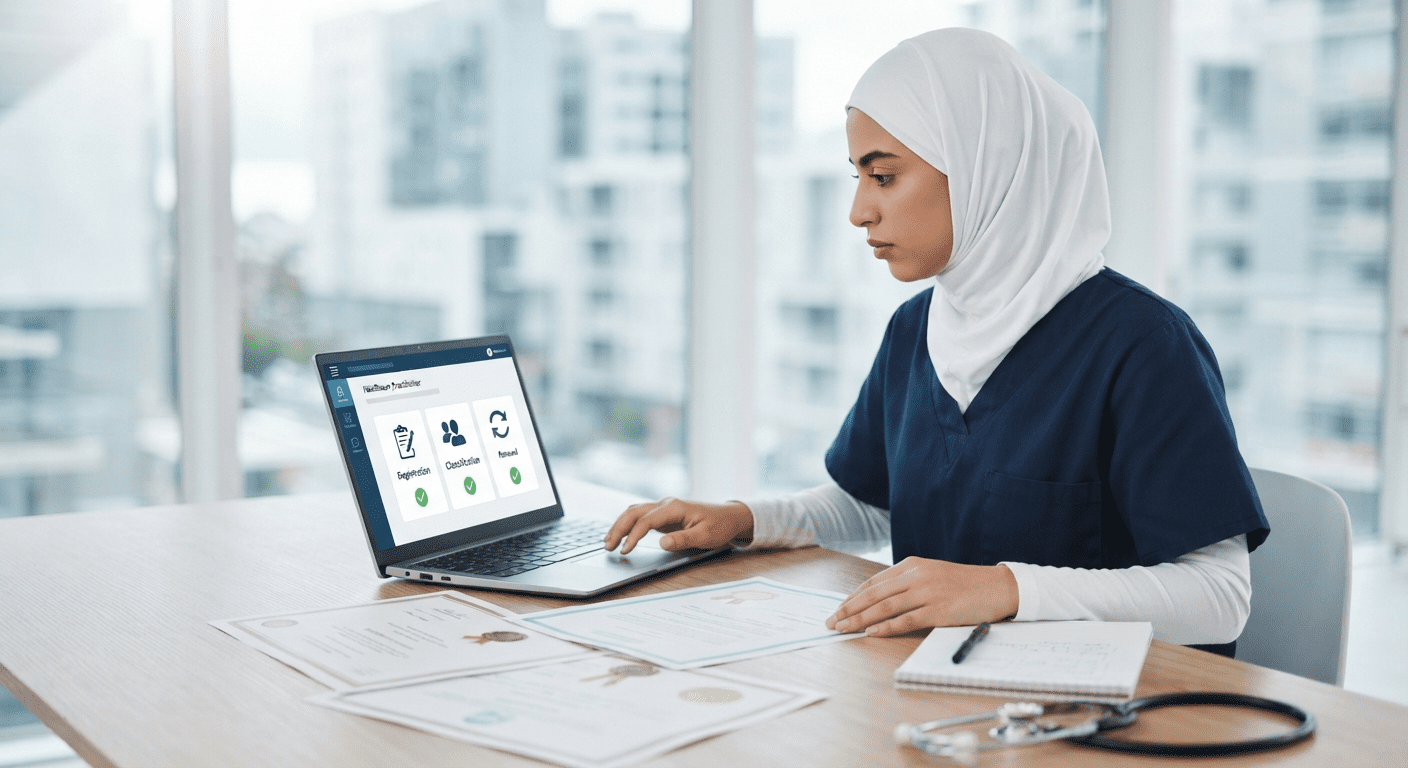كيفية استخراج كرت الهيئة السعودية للتخصصات الصحية للتمريض 2026
