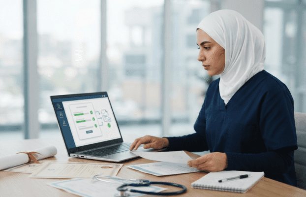 ماهي الداتا فلو للتمريض؟ الشروط والخطوات والأوراق المطلوبة 2026